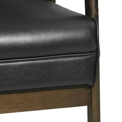 Mid-Century Faux Leather Upholstered Chair - Kia Day Design
