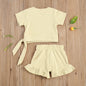 Baby Girl 2 Pieces Summer Clothing Set light beige