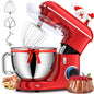 Stand Mixer 8.5Qt Mixers Kitchen Electric Stand Mixer 660W 6+P Speed Tilt-Head - Red - stand mixer