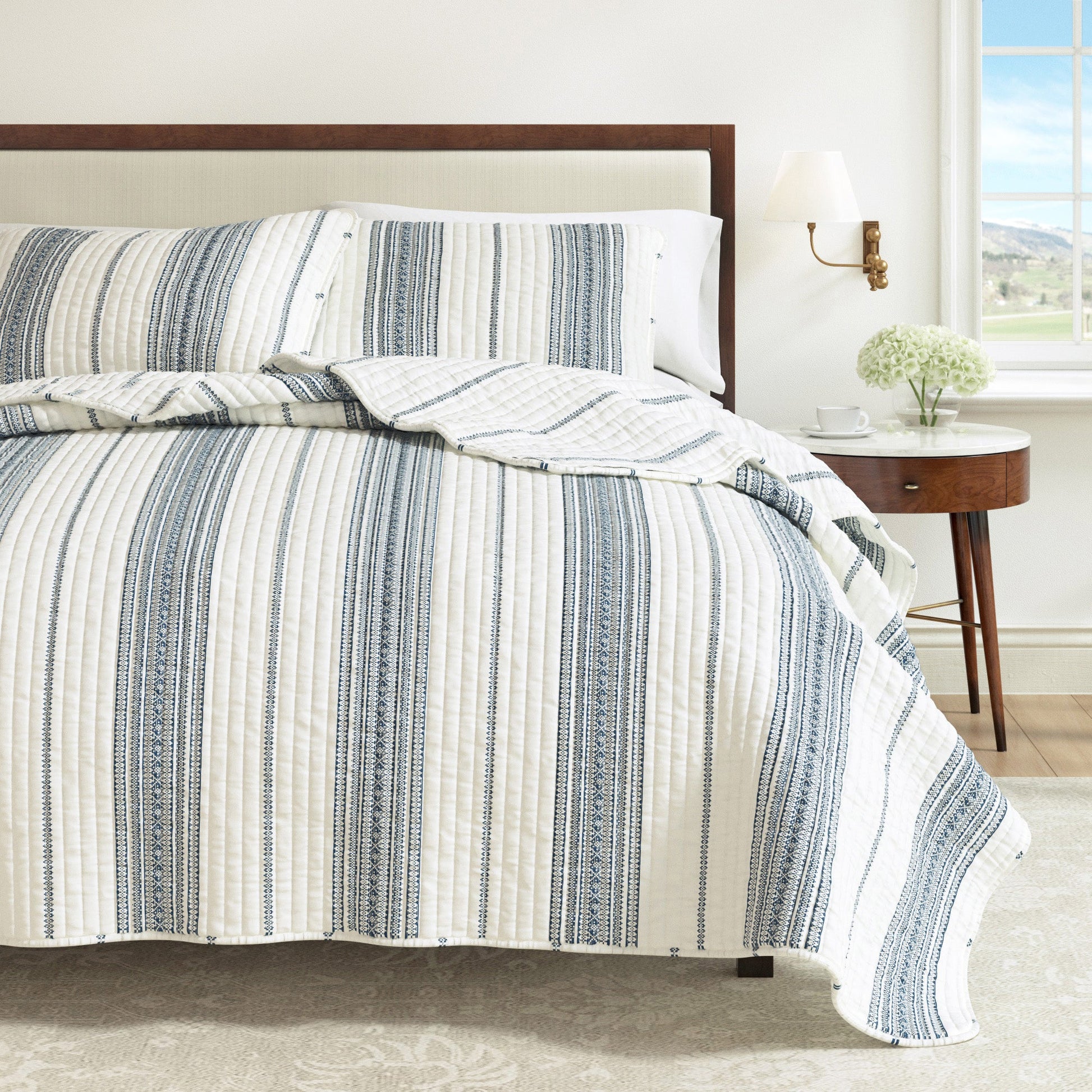 Stripe Quilt - Wesley Collection - - Quilts & Comforters