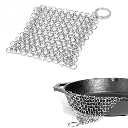 Chainmail Cast Iron Scrubber Gray