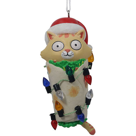 Cat Purrito Ornament - Default Title - Christmas >> Ornaments >> Novelty
