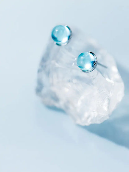 S925 Silver Gradient Blue Sky Earrings - Kia Day Design