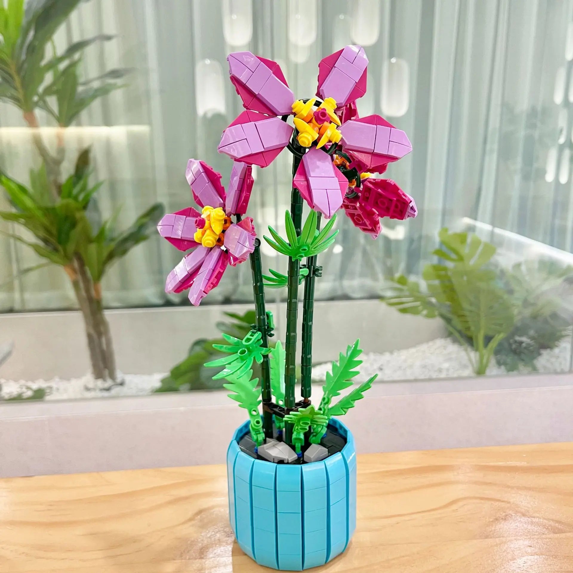 Creativity Bouquet Rhododendron Potted Plant Building Blocks Bricks Kids Toys Kia Day Design