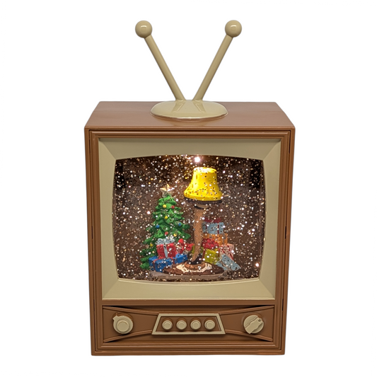 A Christmas Story LED Musical Television Waterglobe - 8.5 Inch - Default Title - Christmas >> Snowglobes