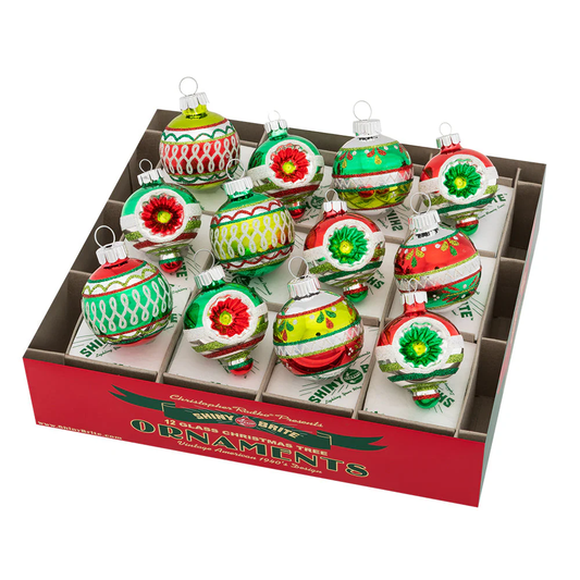 Holiday Splendor Glass Rounds and Shapes Ornaments - 16 Pack - Default Title - Christmas >> Ornaments >> Glass