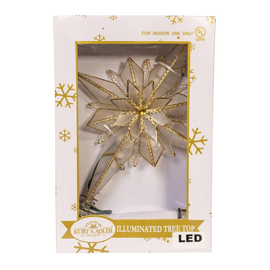 Glistening LED Capiz Bethlehem Star Treetop - - Christmas >> Tree Toppers