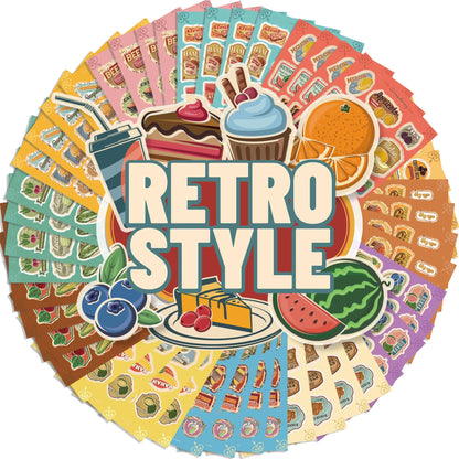 Retro Food Theme Scratch and Sniff Stickers 48 Sheets 720+ Vintage Scented Stickers