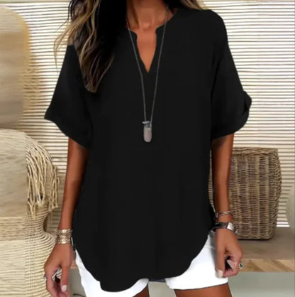Women's Loose Ice Silk Shirt