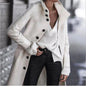 Winter Long Button Woolen Coat - Kia Day Design
