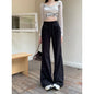 Oversized Wide-Leg Sweatpants – Y2K Vintage Joggers - Black - Women's Pants