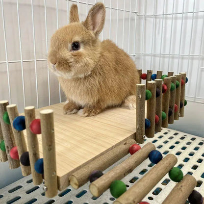 Pet Rabbit Nest Solid Wood Fence Wooden Branch Kia Day Design