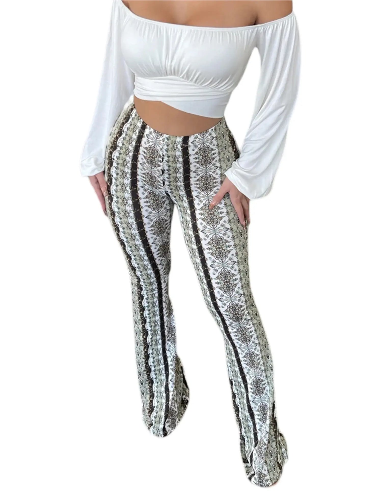 Ethnic Tribal Print Palazzo Pants