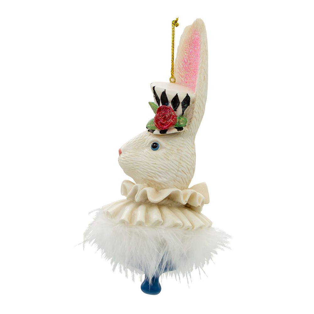 Alice In Wonderland Hat Ornament - White Rabbit - - Christmas >> Ornaments >> Licensed