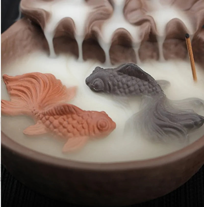 Fish Backflow Incense Burner Meditation