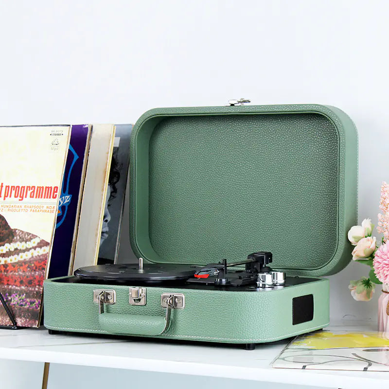 Bluetooth Vinyl Record Player & Speaker Home Decor Gift - Kia Day Design