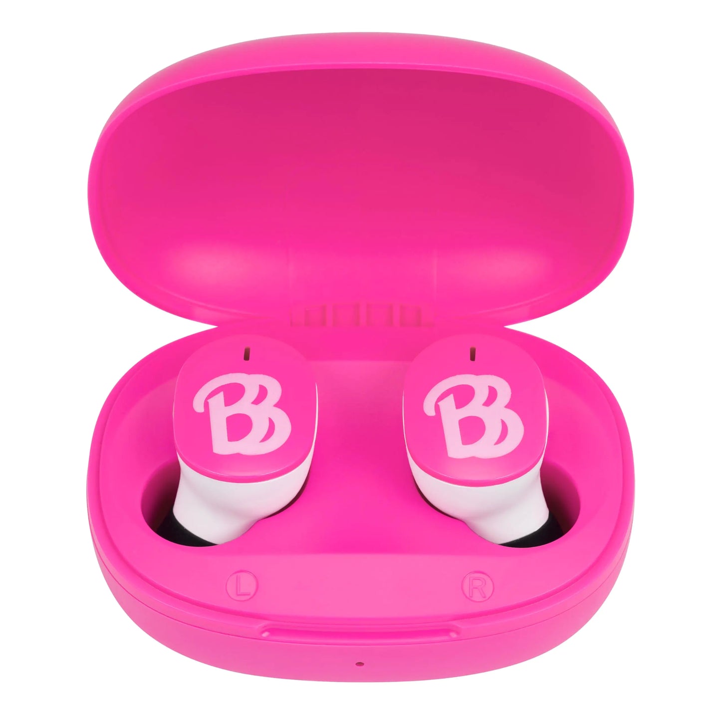 eKids Barbie Wireless Earbuds with Microphone Bluetooth Earbuds with Charging Case for Ear Buds Designed for School Home or Travel
