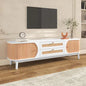 White Rattan TV Stand for TVs Up To 75'' - Kia Day Design