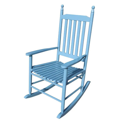 Wooden Porch Rocker Chair Blue Kia Day Design