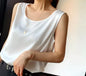 Women's Sleeveless Satin Blouse - Kia Day Design