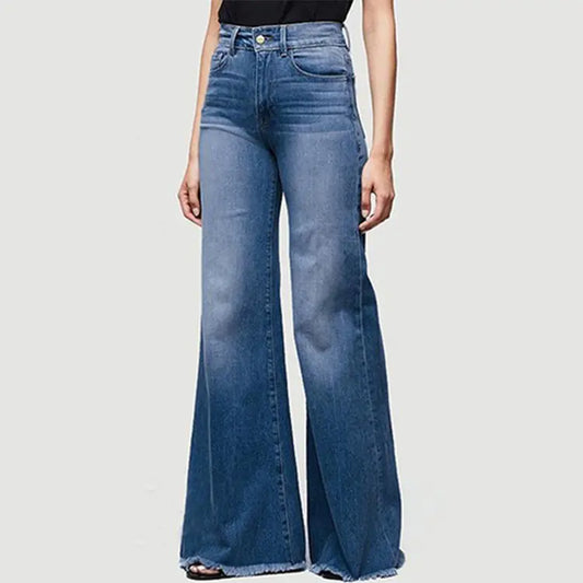 Slim Fit Flared Denim Jeans - Kia Day Design