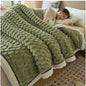 Winter Coral Flannel Thermal Blanket Kia Day Design
