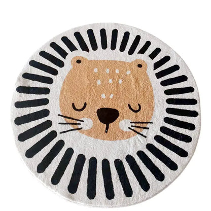 Cute Cartoon Round Rug for Kids' Room and Living Room - Kia Day Design