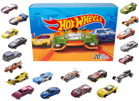 Hot Wheels Toy Cars & Trucks 20 Pack Set of 20 1:64 Scale Vehicles - Frustration Free Packaging 20-Car Pack - toy car