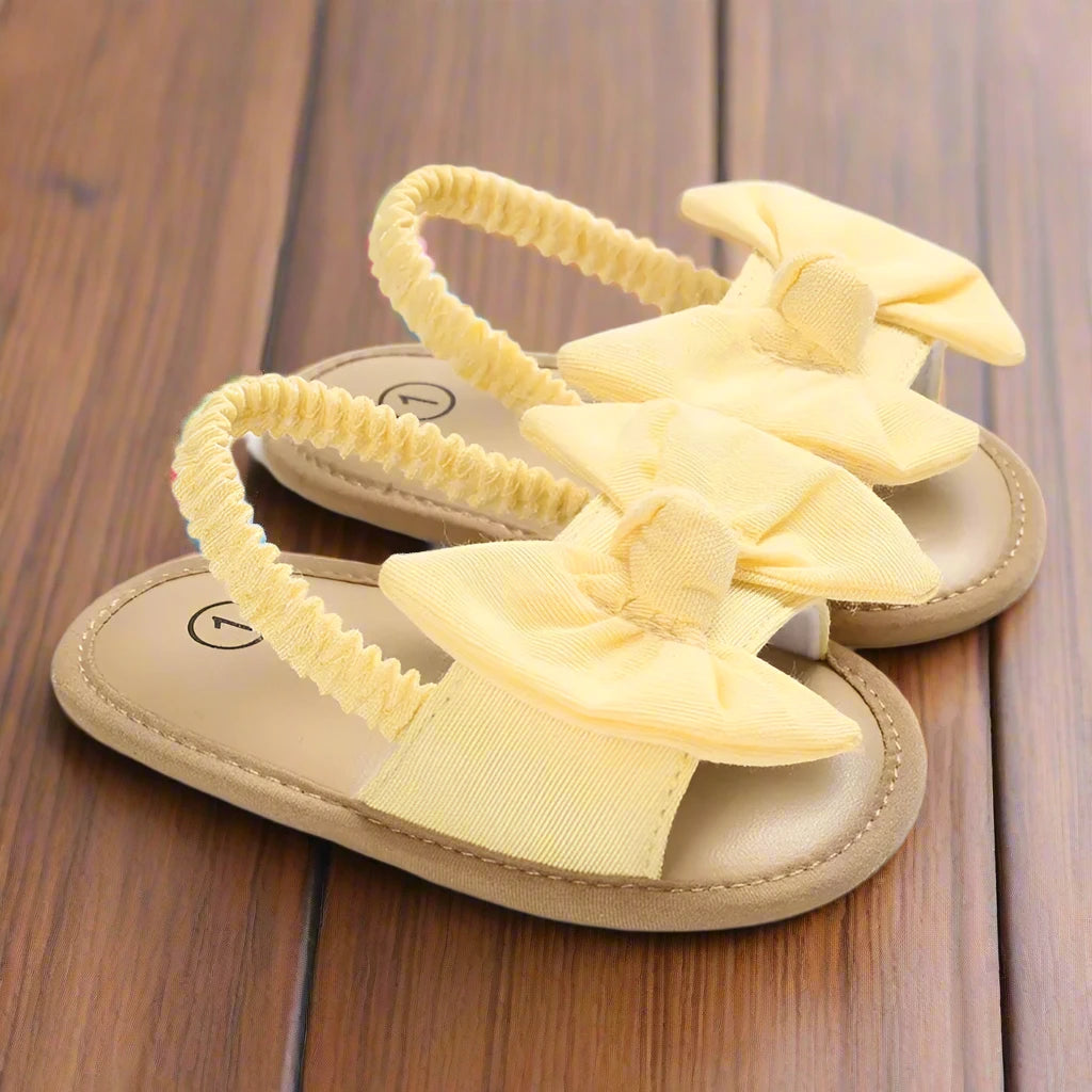 Baby Girls Bow Knot Sandals: Summer Soft Sole Princess Shoes