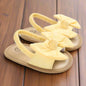 Baby Girls Bow Knot Sandals: Summer Soft Sole Princess Shoes yellow