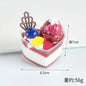 Miniature Faux Cupcake and Dessert Fridge Magnets - (Heart-shaped plastic box) jam purple-single without packaging - magnets