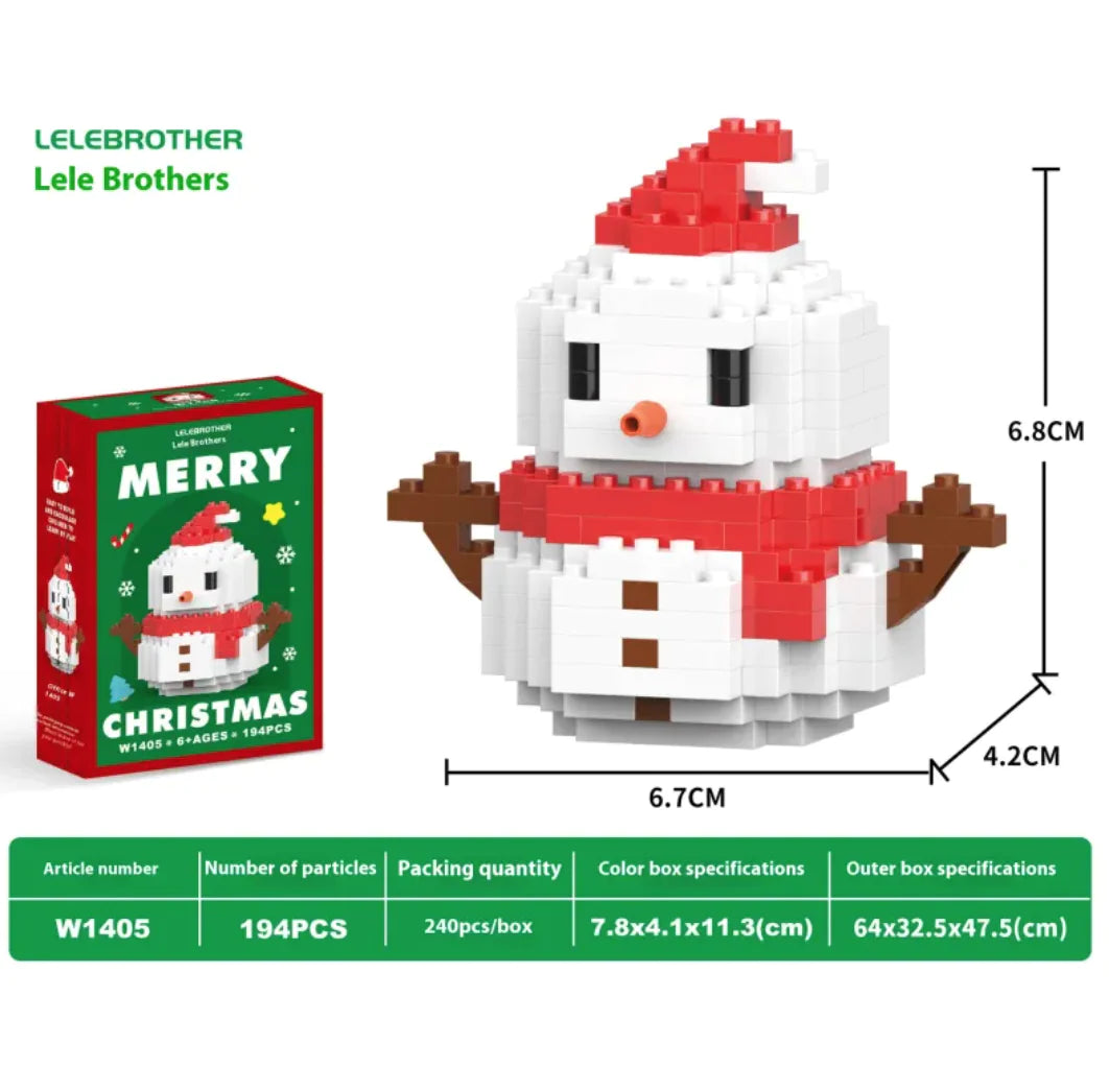 Christmas Snowman Assembly Blocks - W1405 Snowman - building toy