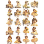 20Pcs Yellow Dress Girl Stickers - Cute DIY Scrapbooking Decorative Stickers - Yellow -