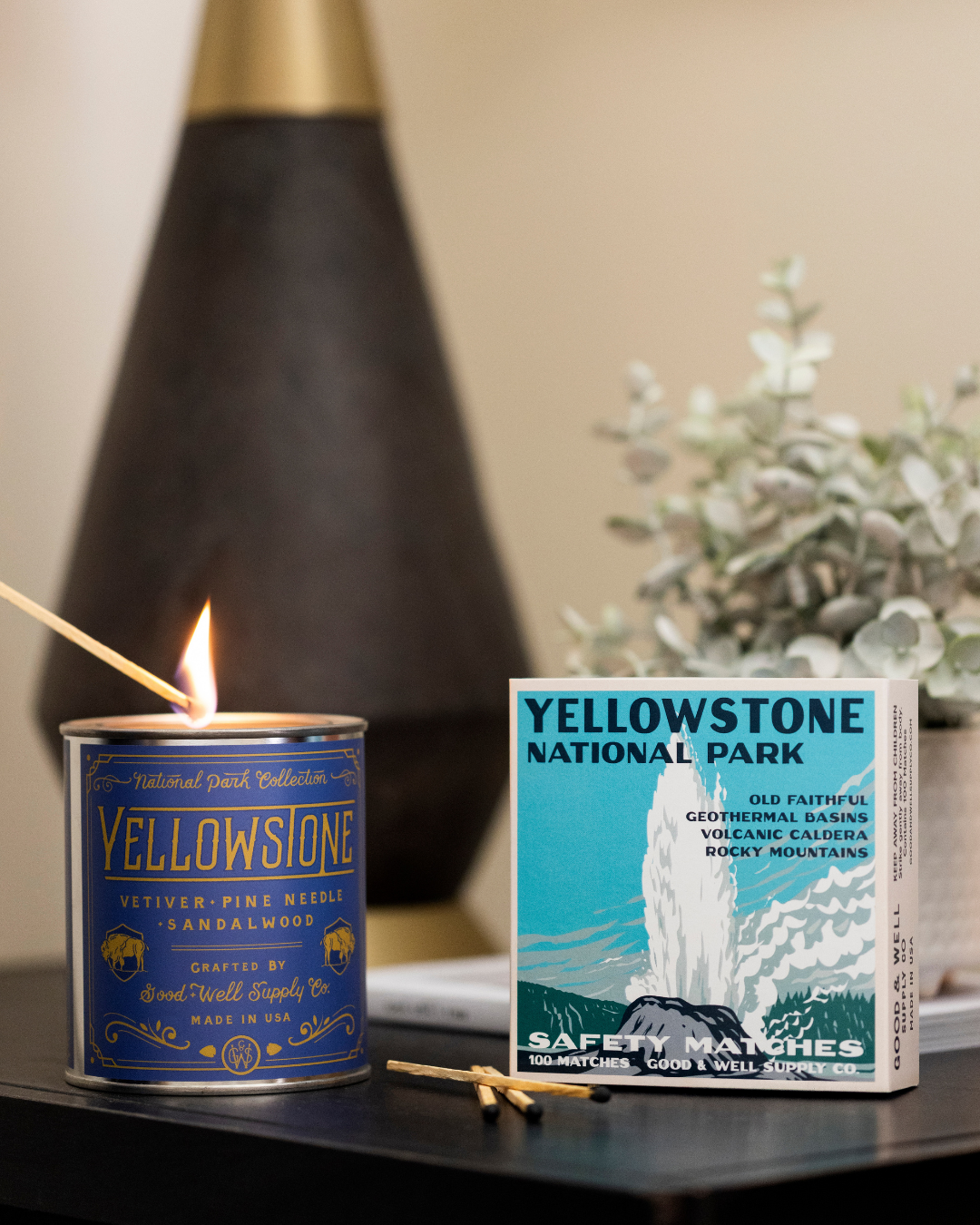 Yellowstone Vintage National Park Cabin Matches - -
