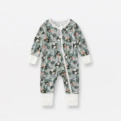 Bamboo Fiber Baby Zippered Romper - Kia Day Design