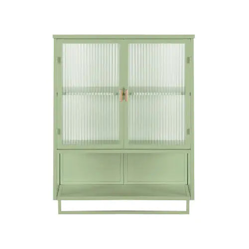Green Glass Door Two-door Wall Cabinet - Kia Day Design