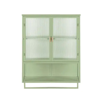 Green Glass Door Two-door Wall Cabinet - Kia Day Design