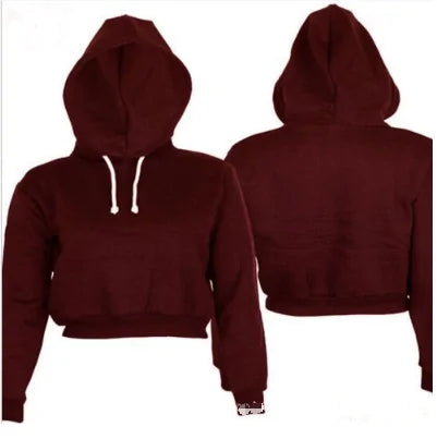 Women's Solid Crop Hoodie - Kia Day Design