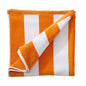Cotton Velour Cabana Stripe Beach Towel - Novia Collection - Single Oversized- 35" x 70" Orange -
