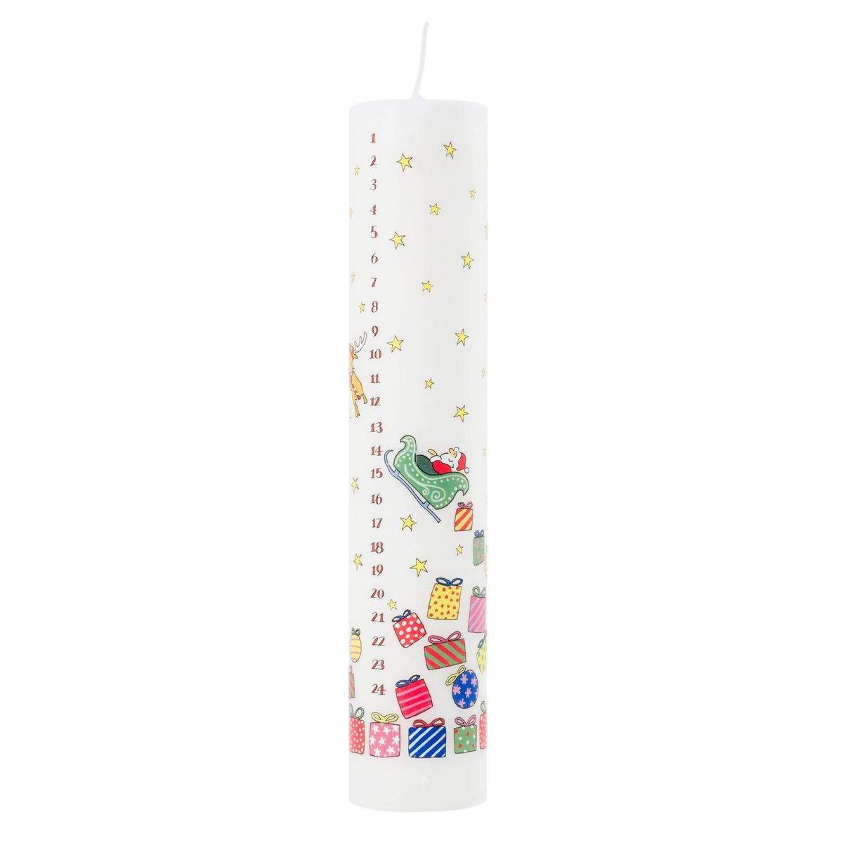 Santa's Sleigh Advent Large Pillar Candle - Default Title - Home & Living >> Candles >> Pillar