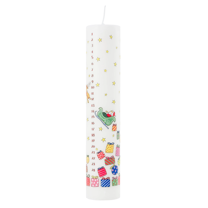 Santa's Sleigh Advent Large Pillar Candle - Default Title - Home & Living >> Candles >> Pillar