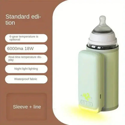 Rechargeable Baby Bottle Warmer Green USB