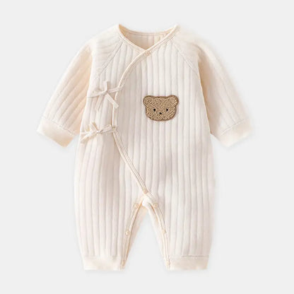 Bear Baby Jumpsuits Cotton Romper Light Brown 52cm