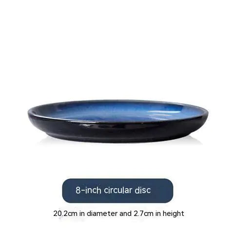 Blue Gradient Ceramic Plate - Kia Day Design
