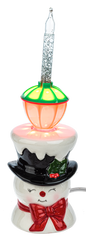 Light Up Bubble Light Snowman Figurine - Default Title - Christmas >> Novelty