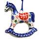 Rocking Horse Ornament - Festive Stars Pattern - Default Title - Christmas >> Ornaments >> Animals