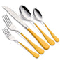 Onlycooker 20-Piece Yellow Silverware Set - Yellow 20 Piece - flatware