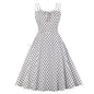 Slim Fit Polka Dot Cami Dress - White M - dress