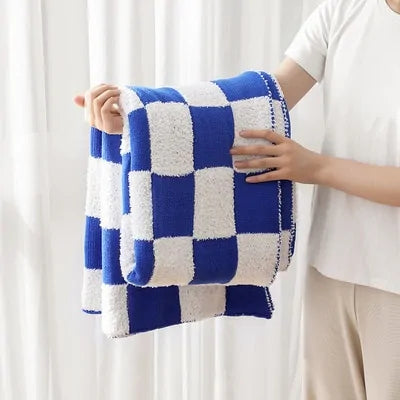 Checkerboard Plaid Blanket Fleece