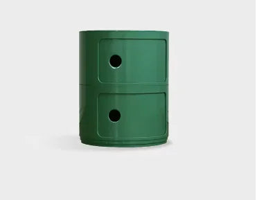 Plastic Round Bedside Table - green - table